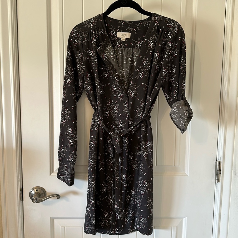 Loft Outlet Floral Shirt Dress